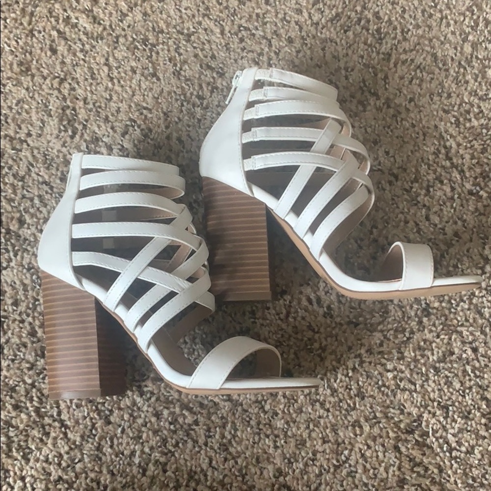 White Caged Sandal